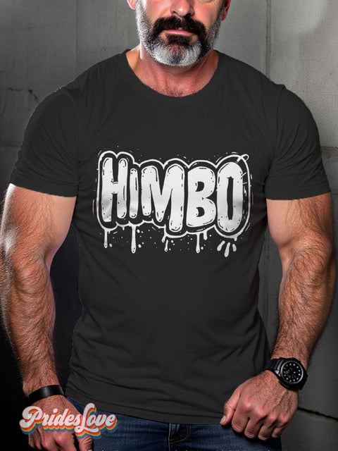 Men’s Lgbt Rainbow Gay Mimbo Pride Casual Print T-Shirt Black / S
