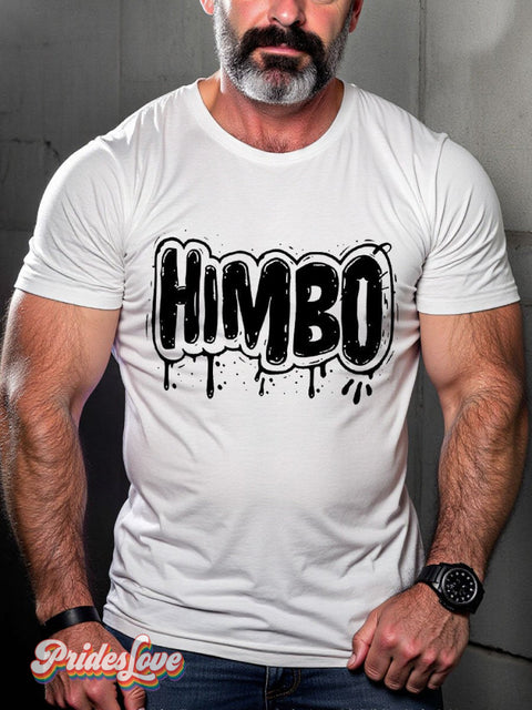 Men’s Lgbt Rainbow Gay Mimbo Pride Casual Print T-Shirt White / S