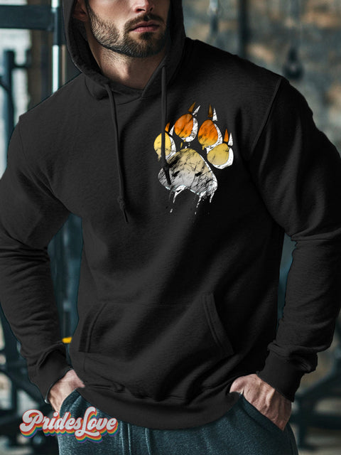 Men’s Lgbtq Gay Bear Pride Art Print Casual Hoodie Sweatshirt