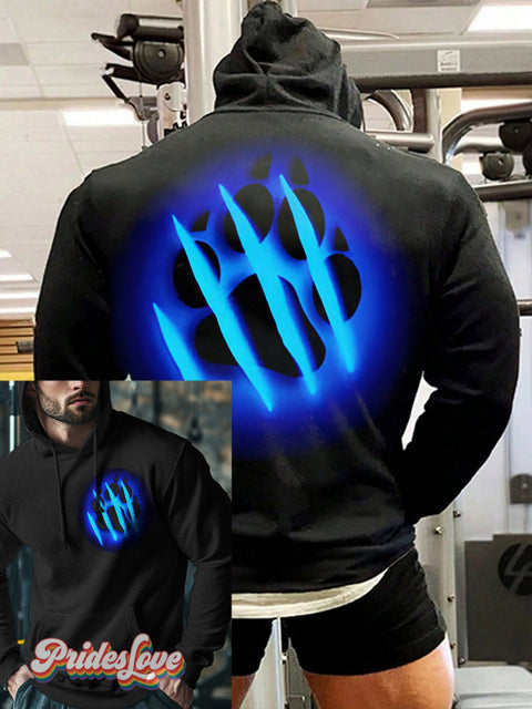 Men’s Lgbtq Gay Bear Pride Art Print Casual Hoodie Sweatshirt Multicolor / S