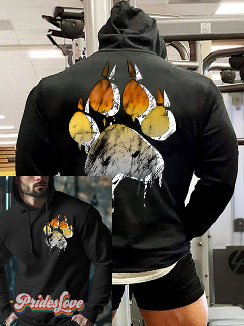 Men’s Lgbtq Gay Bear Pride Art Print Casual Hoodie Sweatshirt Multicolor / S