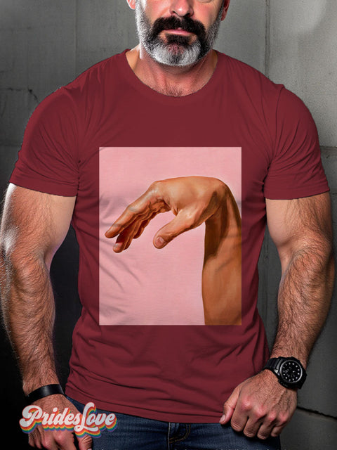 Men’s Limp Wrist Hand Pride Casual Print T-Shirt