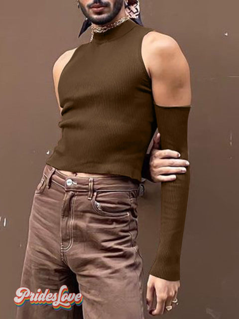 Men’s Off Shoulder Long Sleeved Casual T-Shirt