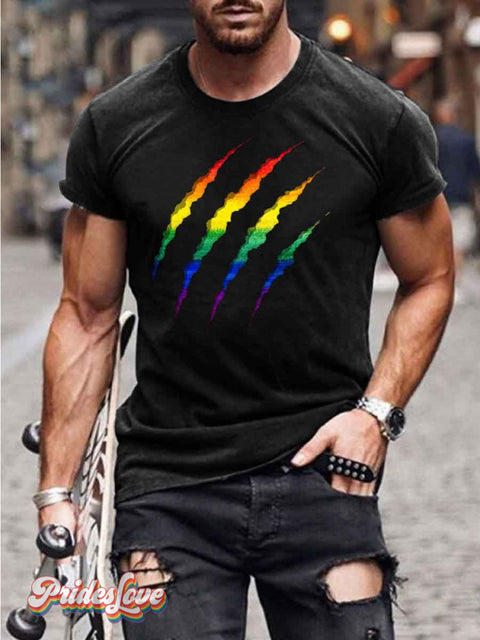 Men’s Rainbow LGBT Funny Tee Black / S