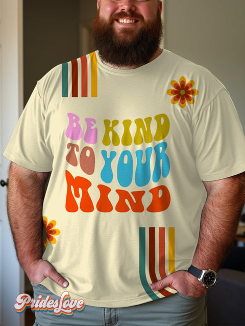 Men’s Retro Slogan Bubble Gay Rainbow Lgbt Print T-Shirt Multicolor / S