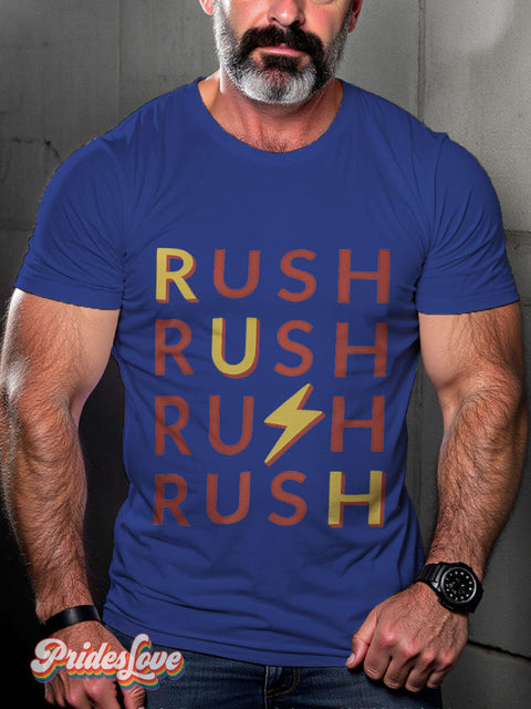 Men’s Rush Gay Club Casual Print T-Shirt Blue / S