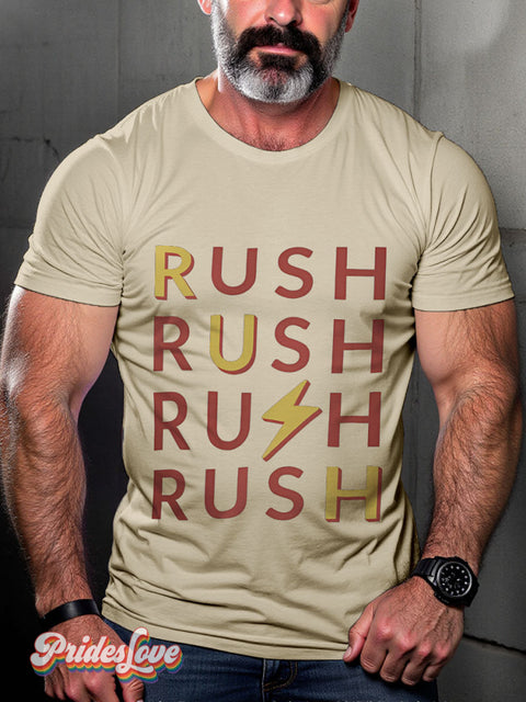Men’s Rush Gay Club Casual Print T-Shirt Sand / S