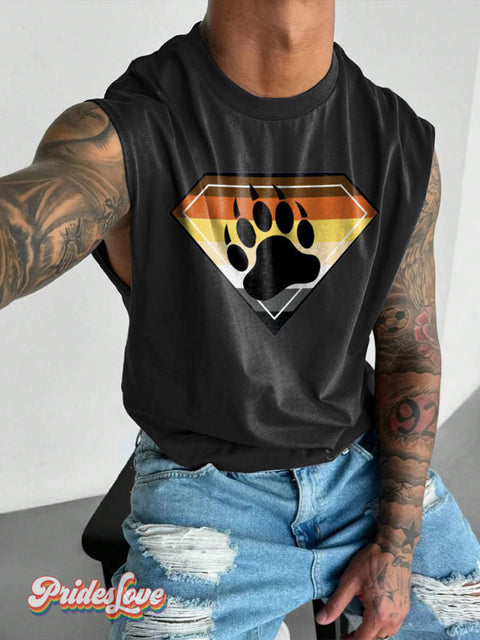 Men’s Super Bear Pride Wide Shoulder Vest Black / S