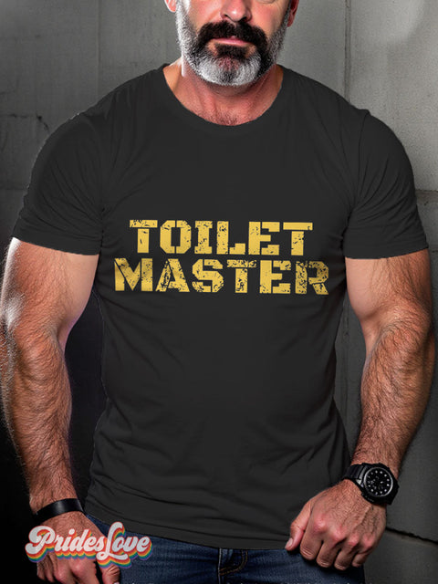 Men’s Toilet Master Pride LGBT Gay Pride Art Casual Print T-shirt Black / S