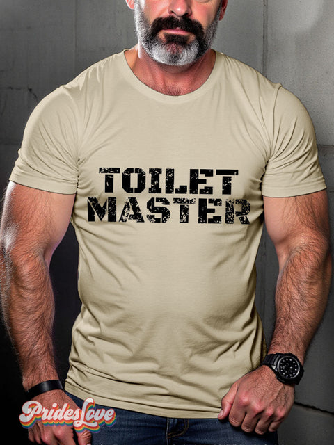 Men’s Toilet Master Pride LGBT Gay Pride Art Casual Print T-shirt Sand / S