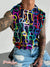 Men’s Vintage Gay Dick Textured Overlay Overlap LGBT Print Tank Top Multicolor / S