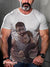 Men’s Vintage Gay Hug Beard Ambiguous LGBT Print T-Shirt Multicolor / S
