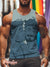 Men’s Vintage Gay Kiss Cheek LGBT Print Tank Top Multicolor / S