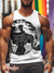 Men’s Vintage Gay Mermaid Textured Ring Hug Lgbt Print Tank Top Multicolor / S