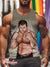 Men’s Vintage Gay Muscle Boxing Body Hair LGBT Printed Tank Top Multicolor / S