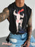 Men’s Vintage Gay Muscle Briefs Stick LGBT Printed Wide Shoulder Tank Top Multicolor / S