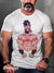 Men’s Vintage Gay Muscle Texture Rivet Squeeze Wristband LGBT Print T-Shirt Multicolor / S