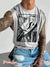 Men’s Vintage Gay Naked Grabbing Dick Underwear LGBT Printed Wide Shoulder Tank Top Multicolor / S