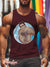 Men’s Vintage Gay Nude Body Hair Covering Ring LGBT Printed Tank Top Multicolor / S