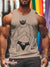 Men’s Vintage Gay Nude Briefs Textured Lgbt Print Tank Top Multicolor / S
