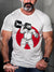 Men’s Vintage Gay Nude Dumbbell One Hand Fat LGBT Print T-Shirt Multicolor / S