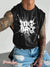 Mens Vintage Gay Slogan Liquid Diffuse LGBT Print Wide Shoulder Tank Top Multicolor / S