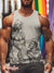 Mens Vintage Gay Squat Muscle Nude Line Lgbt Print Tank Top Multicolor / S
