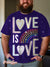 Men’s Vintage Love Is Gay Rainbow Lgbt Print T-Shirt Multicolor / S