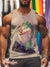 Men’s Vintage Men Mermaid Tail Reef Lgbt Print Vest Multicolor / S
