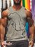 Men’s Vintage Men Mermaid Tail Reef Lgbt Print Vest Multicolor / S