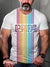Men’s Vintage Pride Stripe Rainbow LGBT Print T-Shirt Multicolor / S