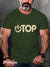 Men’s Vintage Stop Slogan Start Button Lgbt Print Casual T-Shirt Multicolor / S