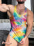 Paint Splatter Rainbow LGBTQ Gay Vintage Print 100% Cotton Casual Tank Top Multicolor / S
