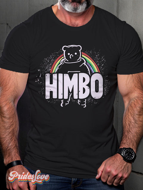 Rainbow Bear Charm HIMBO Rainbow LGBTQ Gay Print T-shirt Multicolor / S