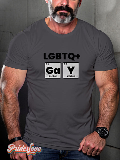 Rainbow LGBTQ Slogan Gay Print T-shirt Gray / S