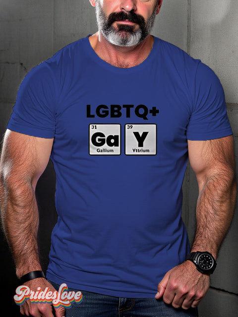 Rainbow LGBTQ Slogan Gay Print T-shirt RoyalBlue / S