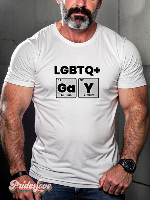 Rainbow LGBTQ Slogan Gay Print T-shirt White / S
