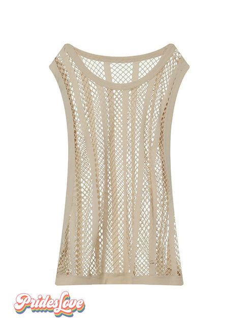 Rainbow Men’s Breathable Cutout Tank Top Apricot / S