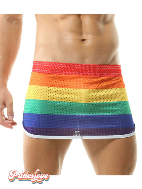Rainbow men’s hollowed-out shorts Multicolor / S