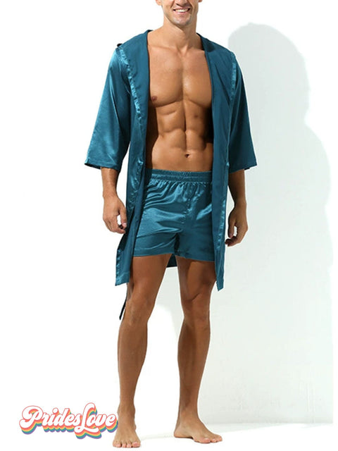 Rainbow Sexy Short sleeve Pajamas Shirt Malachite green / M