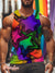 Rainbow Star Doodle Lgbt Gay Vintage Print Men’s Tank Top Multicolor / S