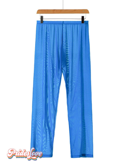 Rainbow Translucency Sexy Men’s Pants blue / S