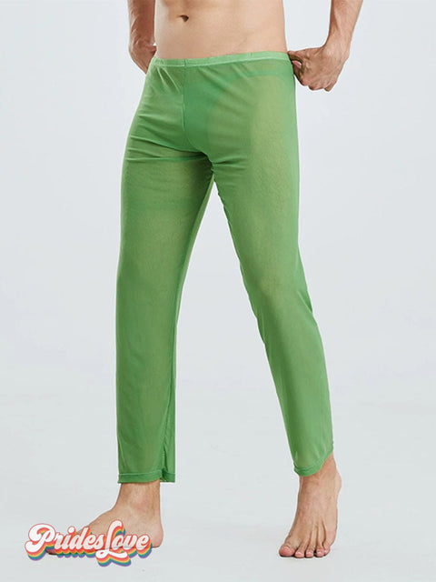 Rainbow Translucency Sexy Men’s Pants green / S