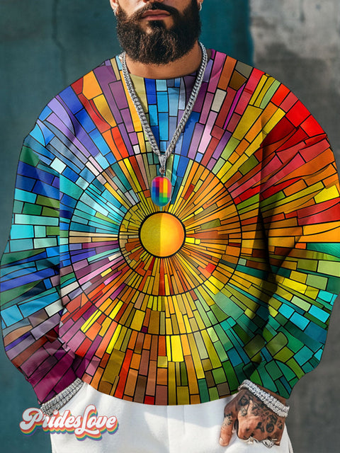 Splice Doodle Rainbow Lgbtq Gay Print Casual Sweatshirt Multicolor / S