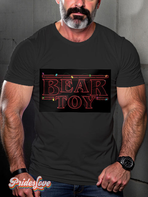 Strange Bear Toy LGBTQ Gay Print T-shirt Black / S