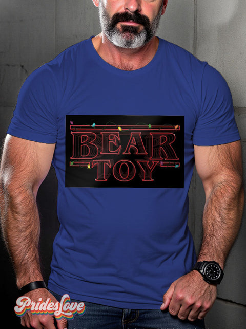 Strange Bear Toy LGBTQ Gay Print T-shirt Blue / S