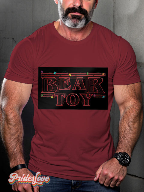Strange Bear Toy LGBTQ Gay Print T-shirt Maroon / S