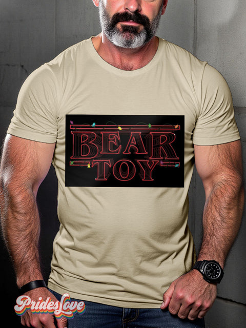 Strange Bear Toy LGBTQ Gay Print T-shirt Sand / S