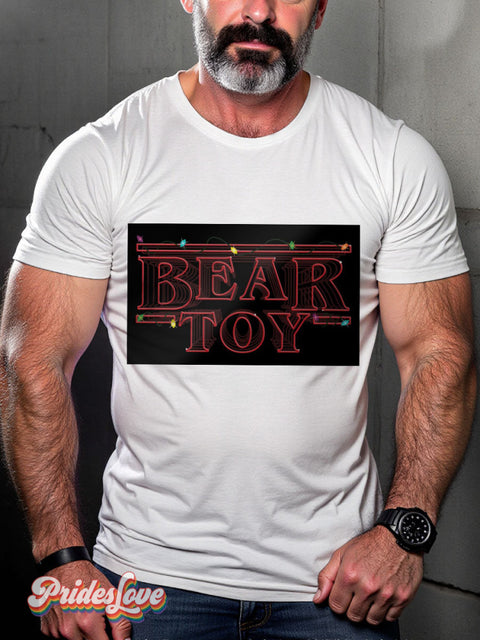 Strange Bear Toy LGBTQ Gay Print T-shirt White / S