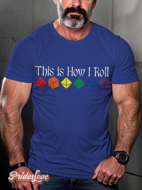 This Is How Roll Pride Month Rainbow Lgbtq Gay Print T-Shirt Royalblue / S